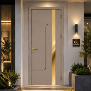 Cửa Composite Jicowood Soi chỉ sơn đen (Mã JC1033|Màu M21)