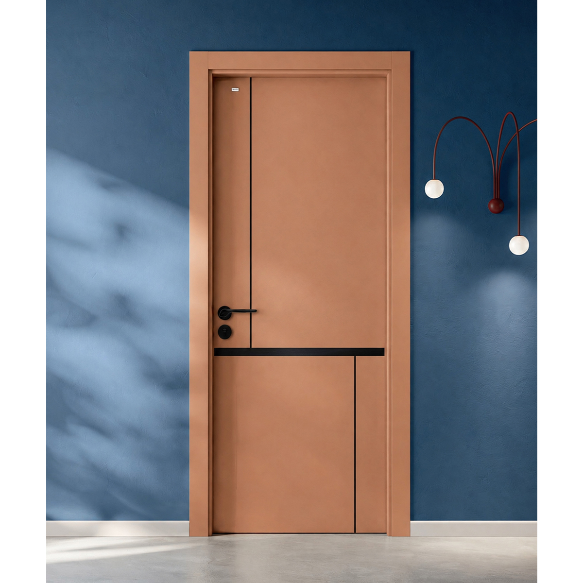 Cửa Composite Jicowood Soi chỉ gắn la (Mã JC1043 - Màu M24)